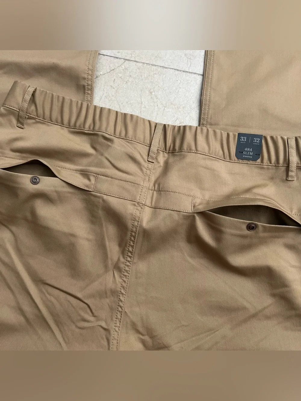 J.CREW 484 Slim-fit Performance Tapered Tech Pants Stretch Water-Resistant 33x32